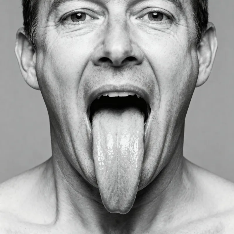 Unbelievable Tongue Length – Unique Facial Portrait