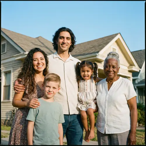 Warm Family Portrait with Diverse Members | Heartwarming Group Photo