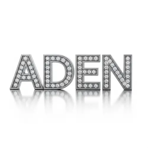Silver Pendant with Diamonds - 'ADEN'