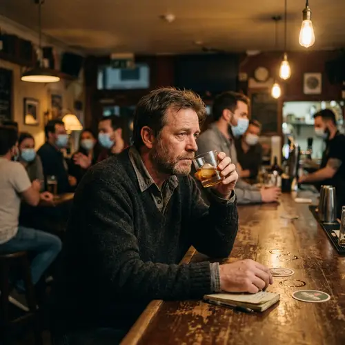 The Masked Truth: A Thoughtful Evening at the Bar