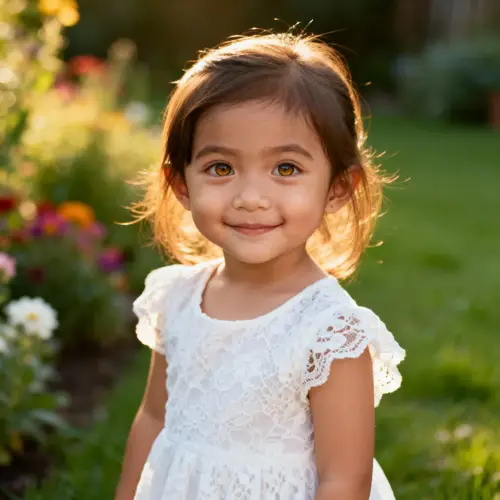 Mixed Race Little Girl: Asian & White Heritage