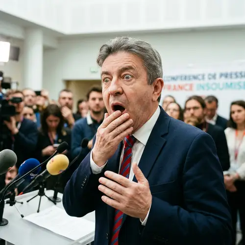 Melenchon Pretends to Be Shocked - Viral Photo Edit