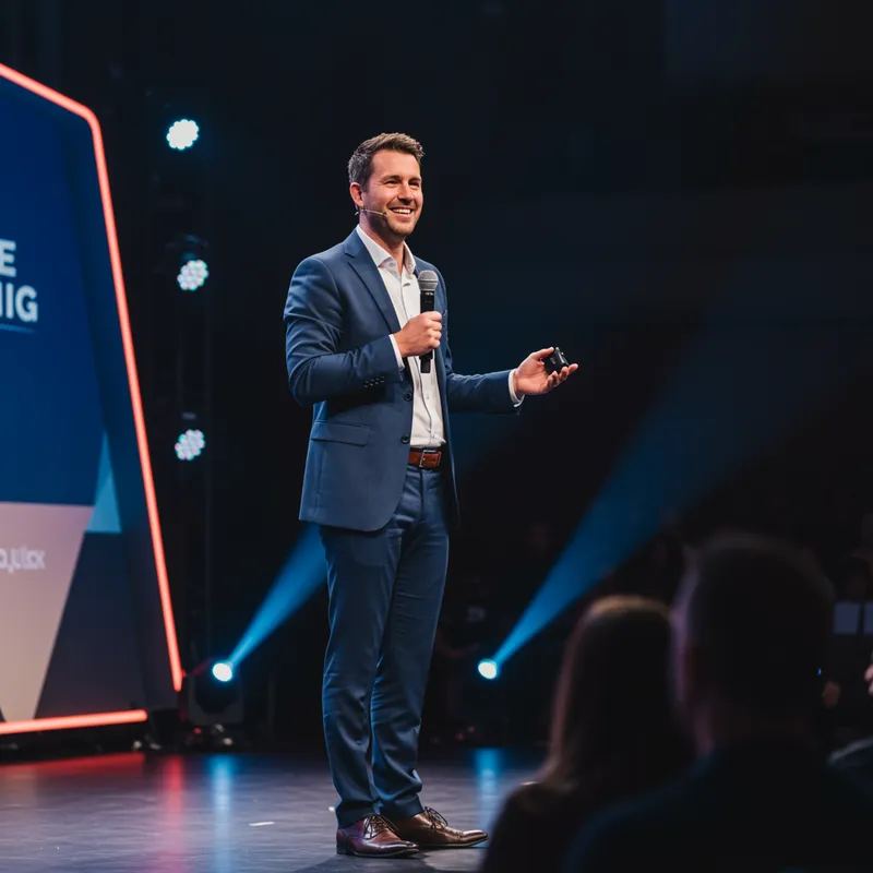 Keynote Speaker Photos - Realistic Stage Presence