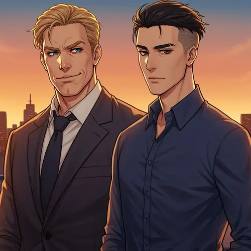 Anime Character Design: Two Unique Men in Style