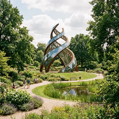Serene Art Installation in a Landscape Park