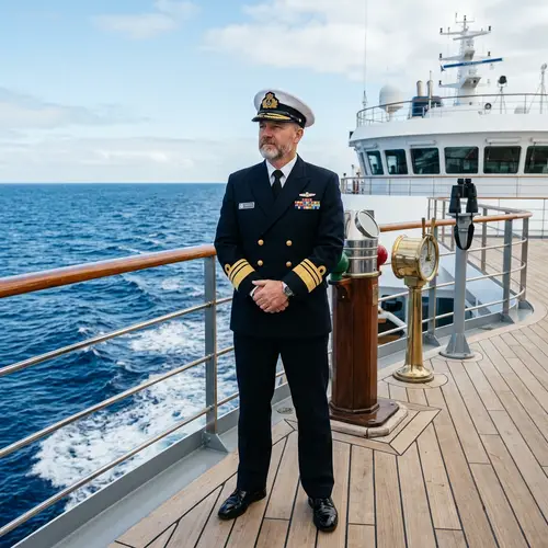 Full Uniform Ship Captain with Hat