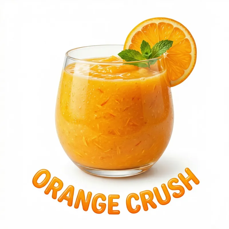 Hyperrealistic Orange Smoothie Logo | Captivating Visual Design