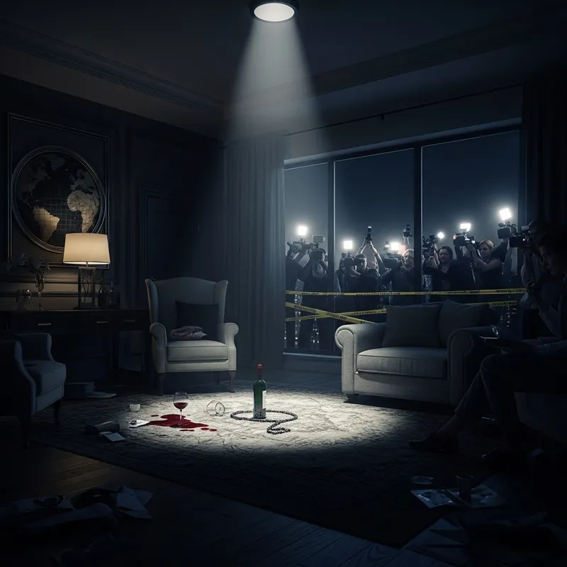 Dramatic Murder Scene in Luxurious Penthouse