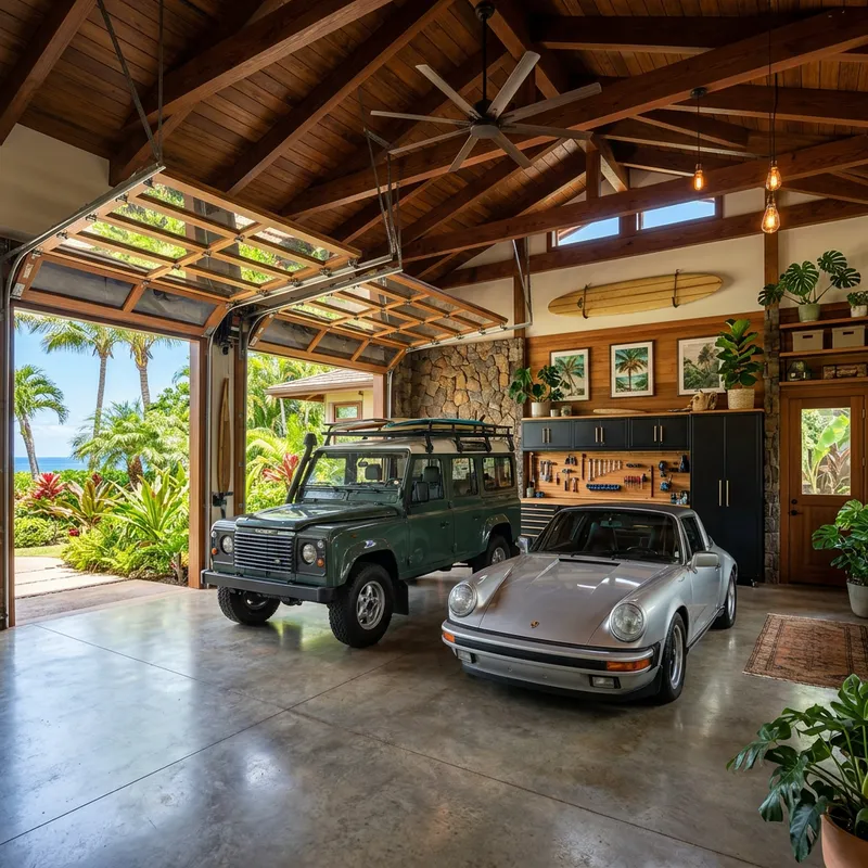 Beautiful Tropical Garage Interior Design Beautiful Tropical Garage Interior Design