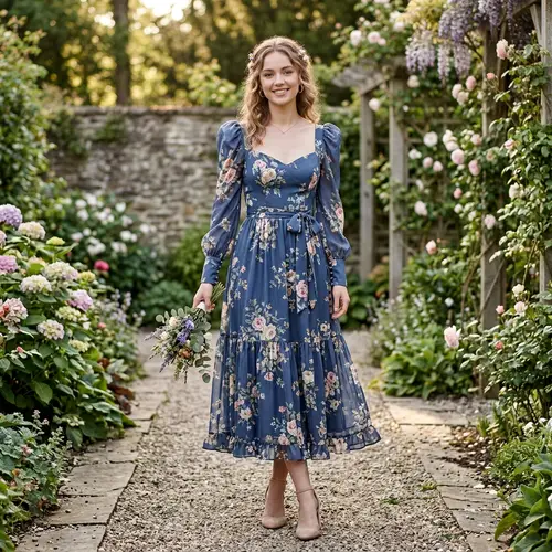 Stylish Dress Design with Sleeves