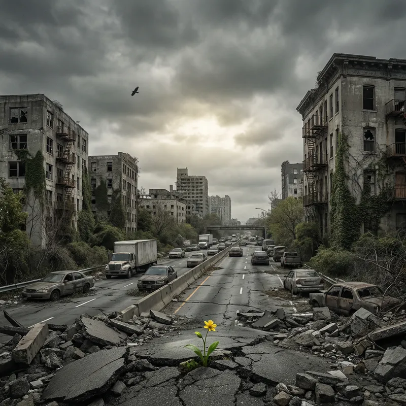 Apocalyptic World: Dark and Gritty Landscape