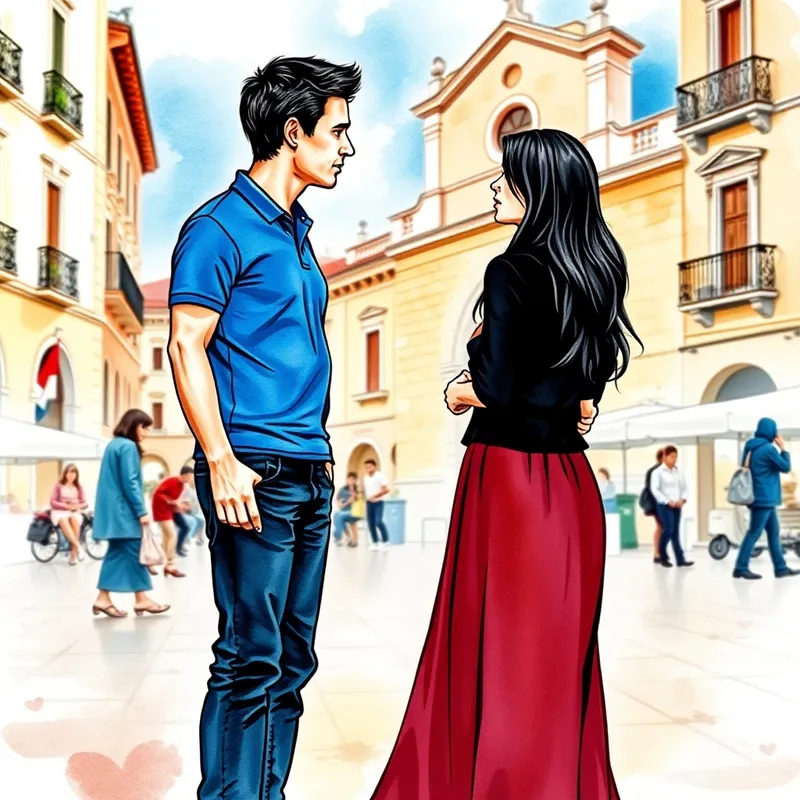 Romantic Watercolor Art of Piazza Sant’Oronzo