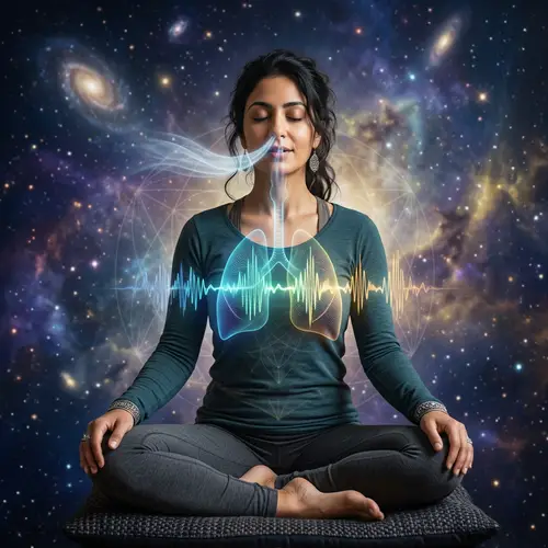 Breath Journey Visualization in Lotus Position