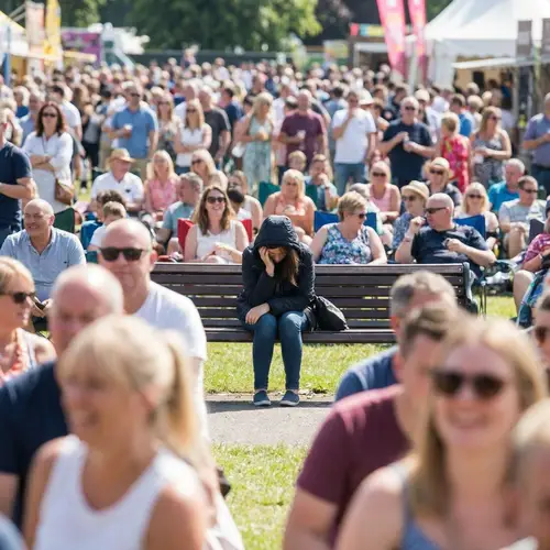 Lonely Introvert Woman in Crowd | Emotional Portraits