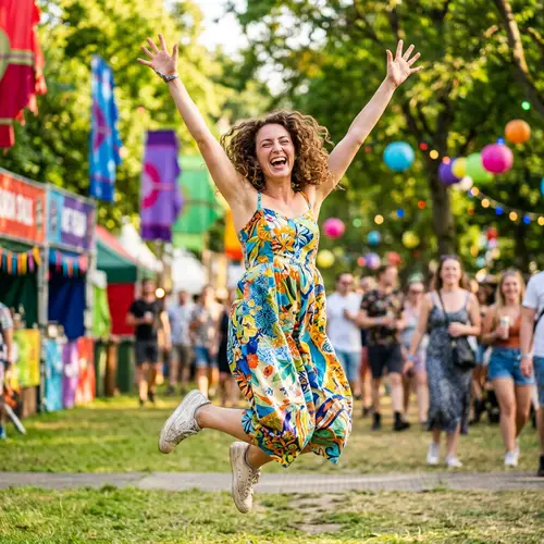 Pure Joy: Happy Main Character Image with Vibrant Background