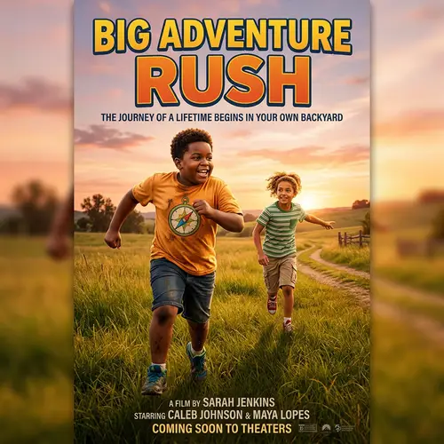Big Adventure Rush Poster - Exciting Film Artwork