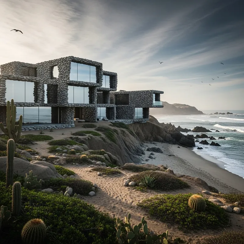 Futuristic Stone House near the Beach in Peru