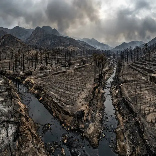 Stunning Oasis with Palm Trees and Vines