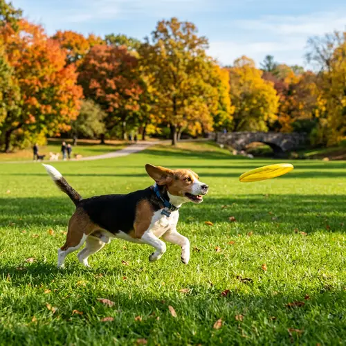 Adorable Beagle Dog Playing in a Green Park | Dog Breed Fun