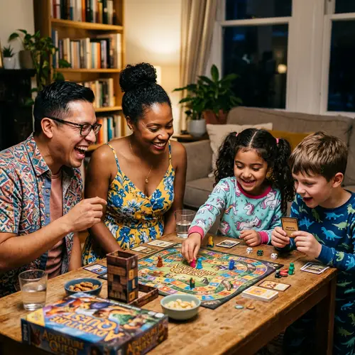 Happy Family Playing Board Game | Quality Time Together