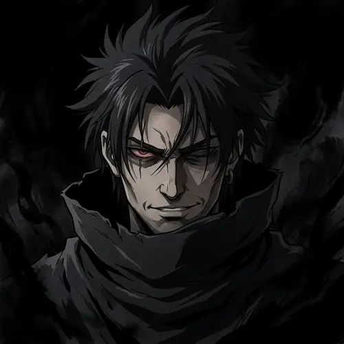 Evil Anime Character in Dark Style