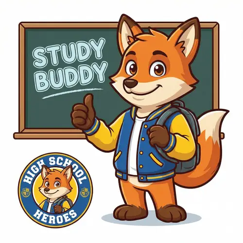 Engaging Cartoon Mascot for High School Branding