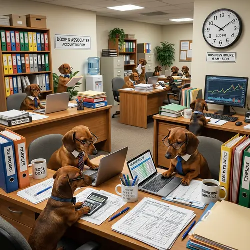 Professional Accounting Office Managed by Hardworking Dachshunds