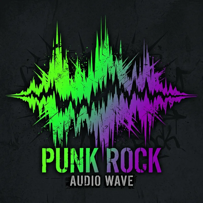 Punk Rock Audio Wave Logo Design