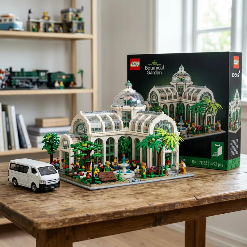 Detailed Lego Toy with Toyota Hiace Van in HD Quality