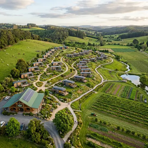 Eco-Friendly Capsule Cabin Resort on 100 Acres