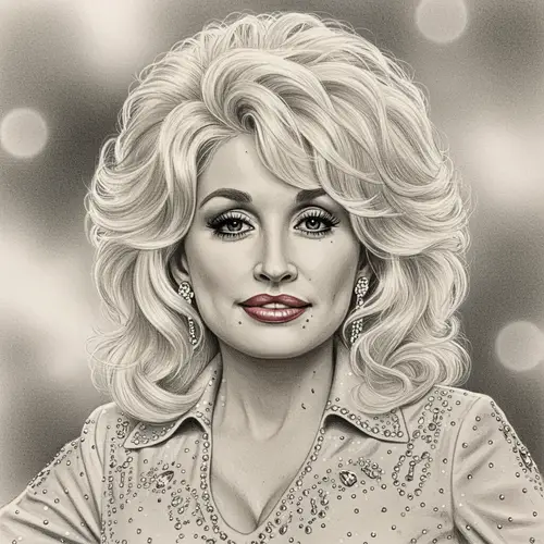 Dolly Parton Pencil Drawing Art