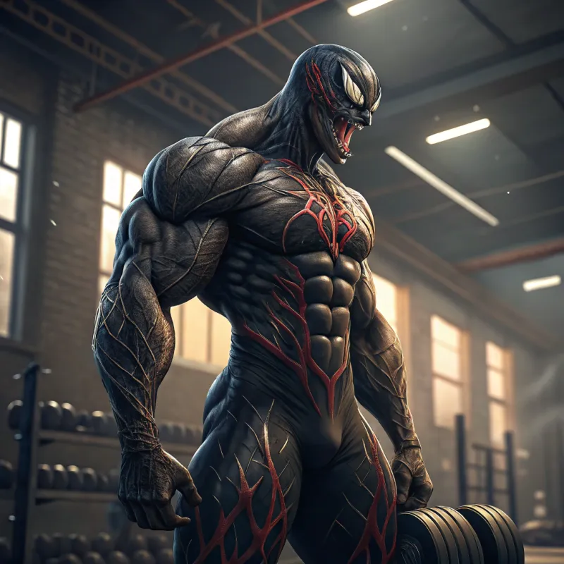 Hypertrophied Venom in the Gym Hypertrophied Venom in the Gym
