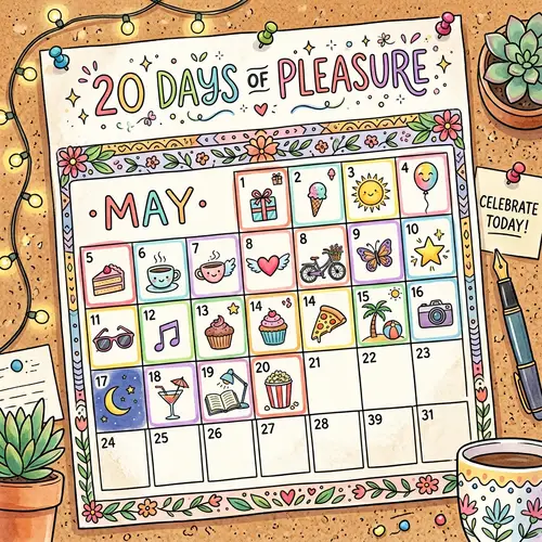 Celebrate 20 Joyful Days with Special Icons | Calendar Illustration