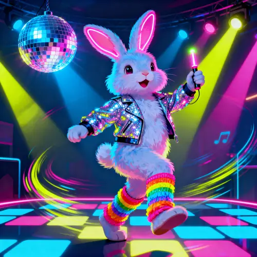Bunny's in a Disco: Dance Party Fun!