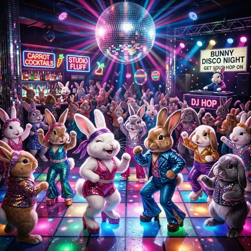 Bunny's in a Disco: Dance Party Fun!
