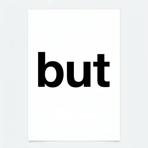 Unique 'But' Typography Design | Modern Sans Serif Font