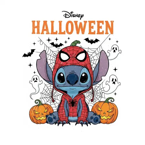 Disney Stitch Halloween T-Shirt Design