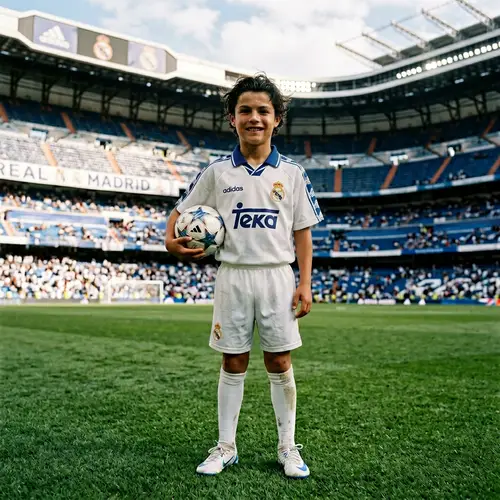 Cristiano Ronaldo as a 7-Year-Old in Real Madrid Kit
