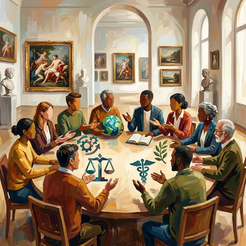 Diverse Social Conversation at Roundtable: Artistic Representation