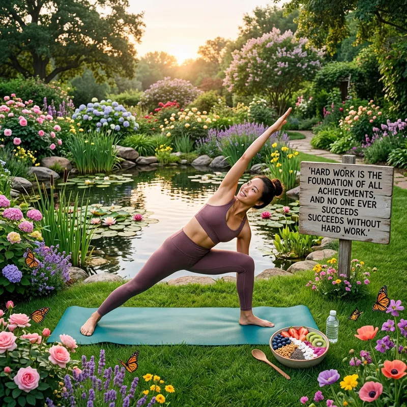 Motivational Yoga in Serene Garden | Healthy Lifestyle
