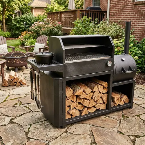 Firewood BBQ Grills & Smokers | Integrated Fire Pits