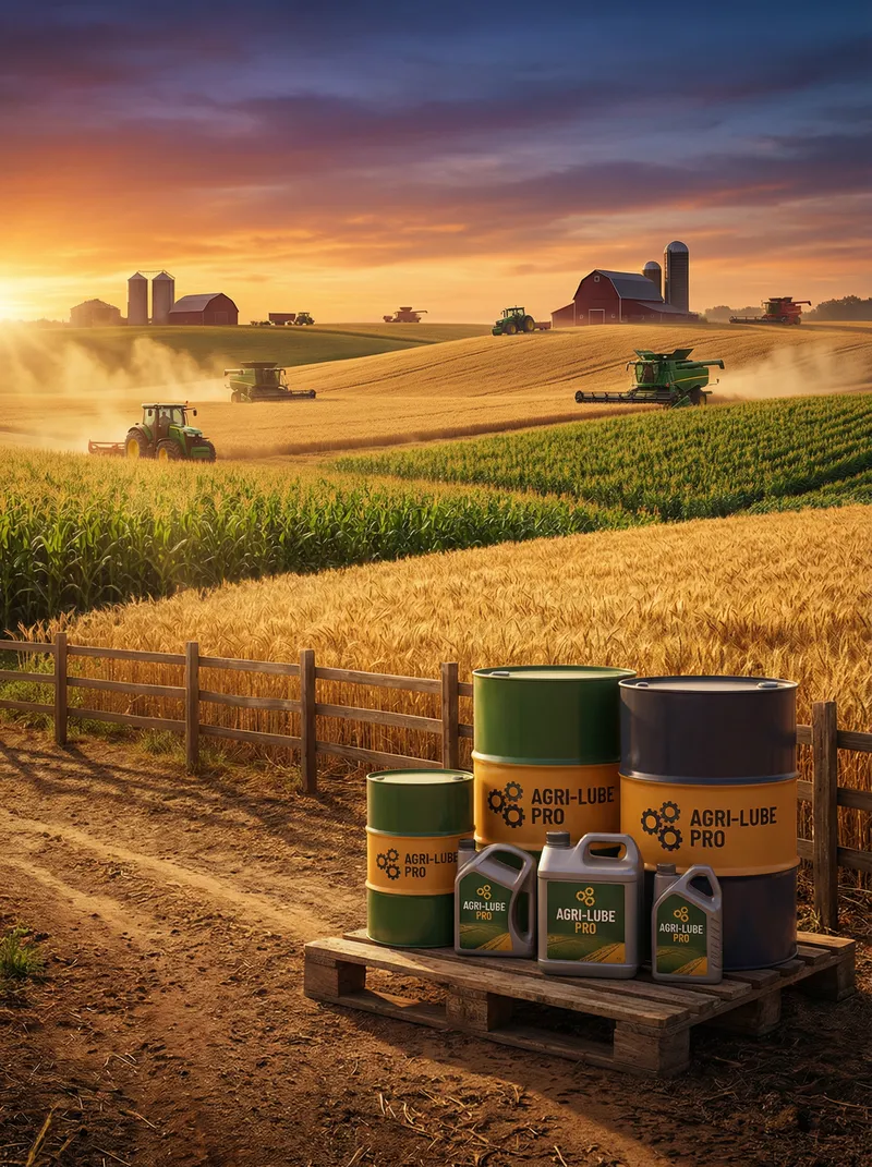 High-Quality Advertising Background for Agricultural Lubricants