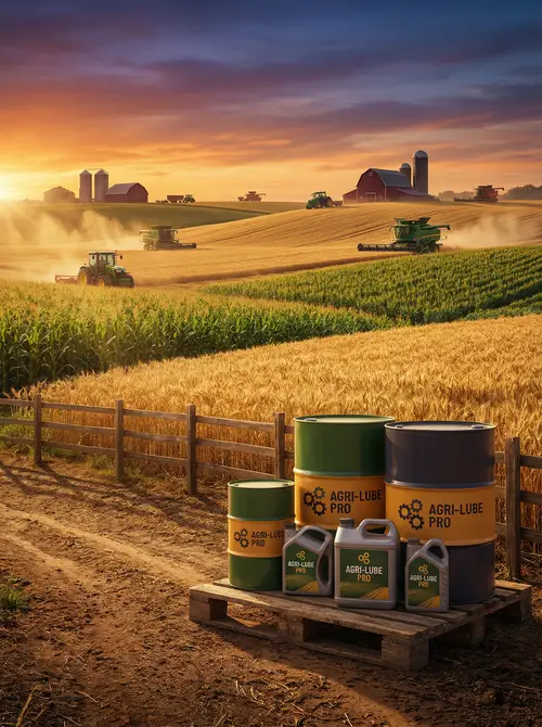 High-Quality Advertising Background for Agricultural Lubricants