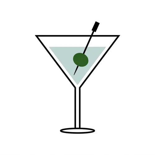 Minimalistic Martini Illustration Art