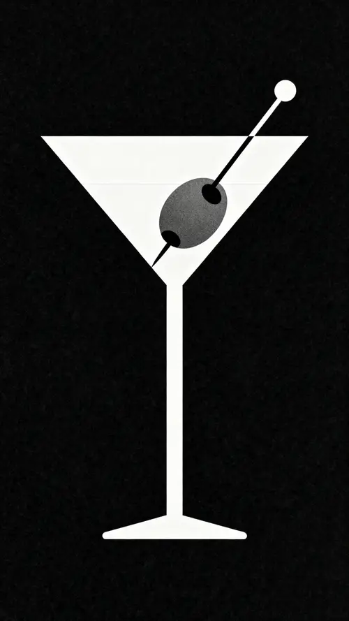 Minimalistic Martini Illustration Art