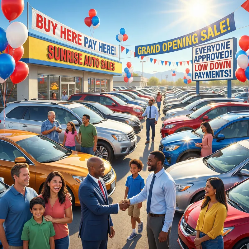 Happy Customers at Buy Here Pay Here Car Dealership Happy Customers at Buy Here Pay Here Car Dealership