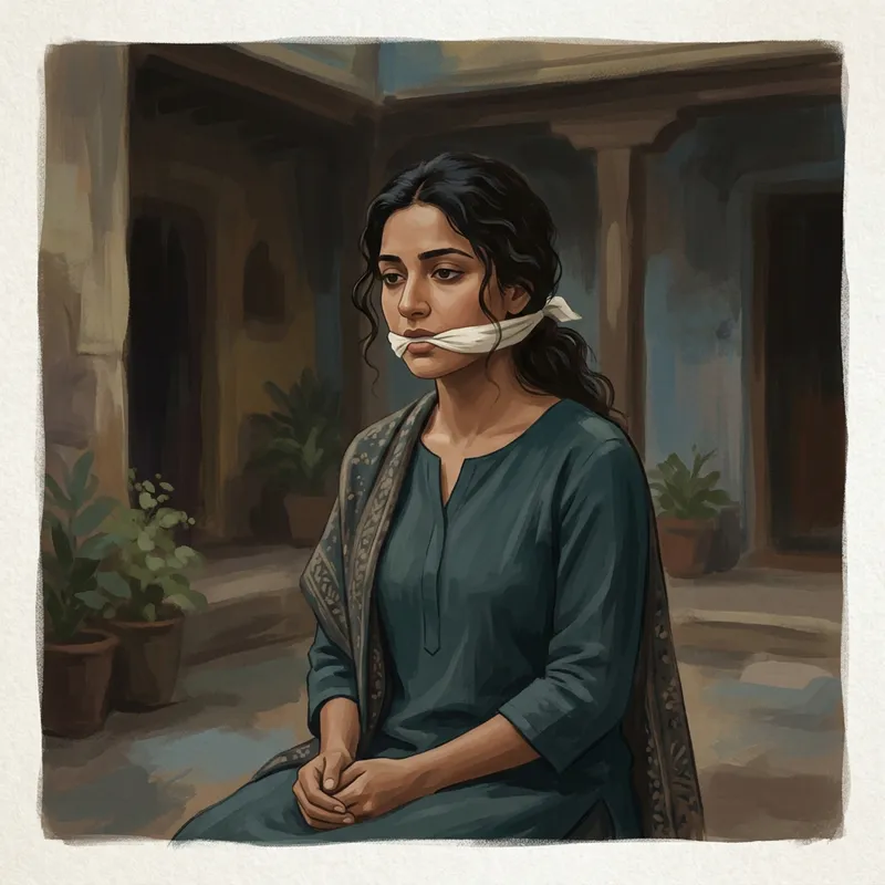 Silence: illustration of Deprivation of Voices & Communication Right