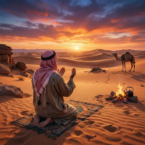 Man Making Dua in Solitude