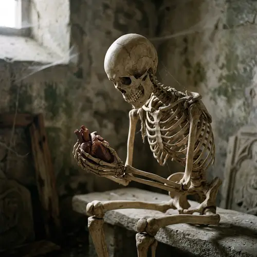 Realistic Skeleton Holding Human Heart | Discovering Lost Memories