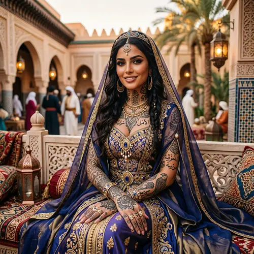 Attractive Middle-Eastern Woman: Princess Jasmine Tattooed Look